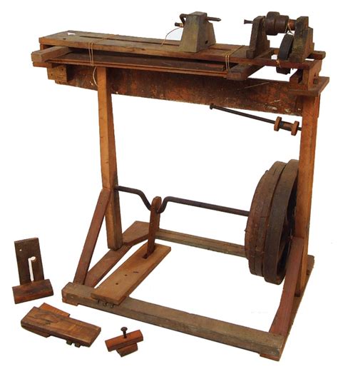 A Classic Foot Treadle Lathe Complete And Excellent Appears To Date