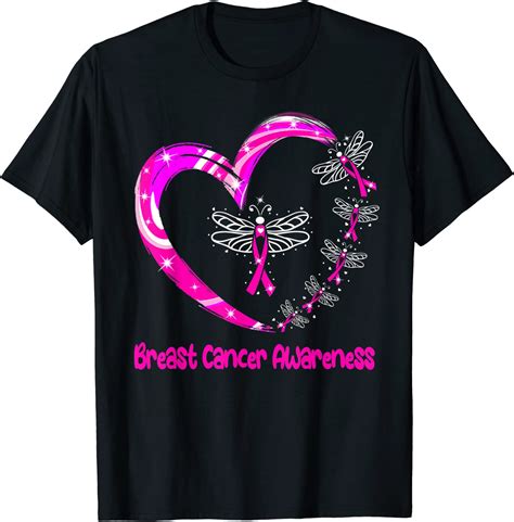 Dragonfly Pink Ribbon Warrior Breast Cancer Awareness Classic Shirt Teeducks