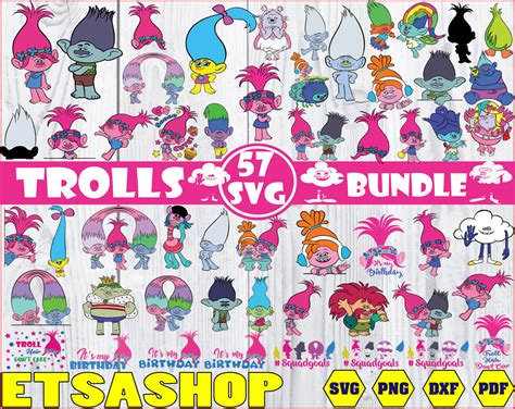 Trolls Logo Svg Bundle Trolls Svg Png Dxf Disney Svg Trolls Clipart