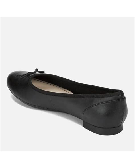 Clarks Couture Leather Ballet Flats In Black Lyst