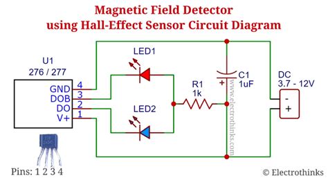 Magnetic Field Detector Using Hall Effect Sensor Electrothinks