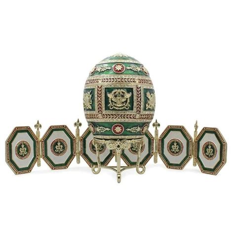 Russian Napoleonic Trinket Box Picture Frames Egg 0023 On Apr 02