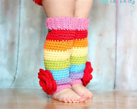 Rainbow Stripe Leg Warmers Girls Toddler Baby Etsy