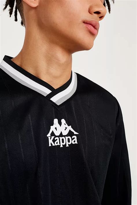 Kappa Black Logo Long Sleeve Shirt Urban Outfitters
