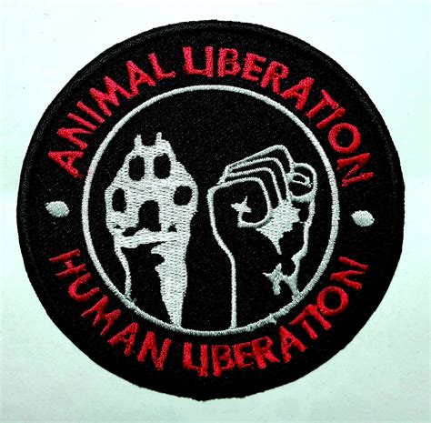 Animal Liberation Human Liberation Embroidered Patch Etsy