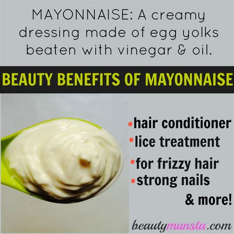 9 Beauty Benefits Of Mayonnaise Beautymunsta