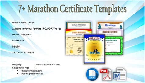 Marathon Certificate Templates Free 7 Best Choices In 2019