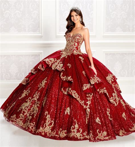 Princesa By Ariana Vara Pr22027 Quinceanera Dress Pretty Quinceanera Dresses Red Quinceanera