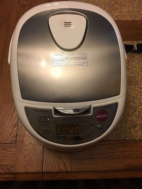 Tiger Jba T U Cup Uncooked Micom Rice Cooker With Food Steamer