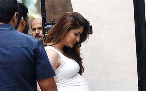 See Pics Heavily Pregnant Kareena Looks Radiant In Her White Gown Movies News