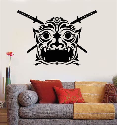 Kitsune remains one of the more. Vinyl Wall Decal Samurai Mask Japan Asian Decor Japanese Stickers Unique Gift (ig3504) | Vinyl ...