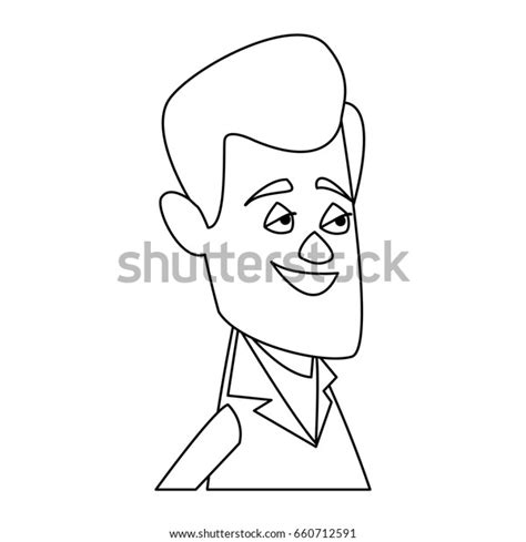 Man Cartoon Face Adult Caricature Character Stock Vector Royalty Free