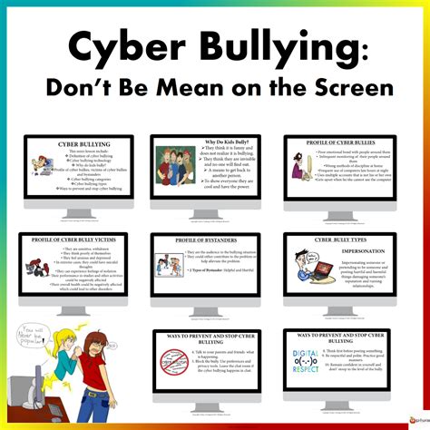 cyber bullying don t be mean on the screen made by teachers