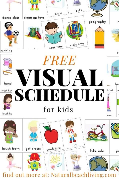 Free visual schedule printable for preschool and daycare. Daily Visual Schedule for Kids Free Printable - Natural Beach Living