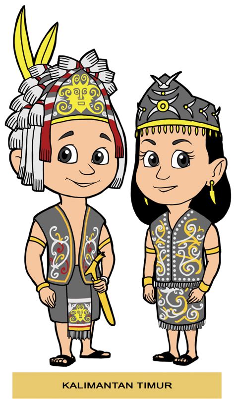 Pakaian Adat Kalimantan Tengah Pria Dan Wanita Baju Adat Tradisional