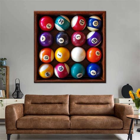 Billiards Balls Multi Panel Canvas Wall Art Room Artwork Photography