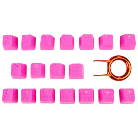 Key TPR Backlit Double Shot Rubber Keycap Set Neon Pink Tai Hao Stiu