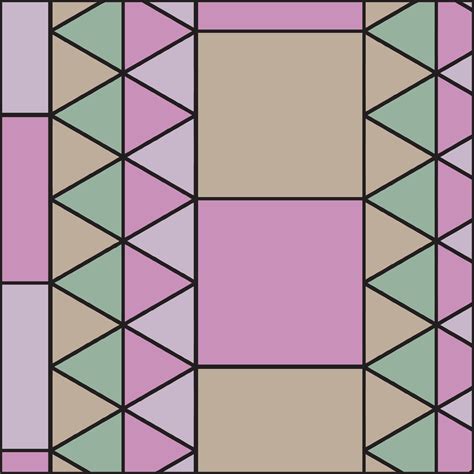 Squares And Equilateral Triangles Geometric Pattern Design