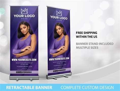 Custom Banner Sign Display Retractable Printing Rollup Retractable