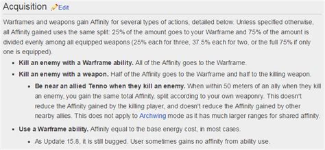 If an npc is not in the tracking list from ersher, go to the r menu/player info tab/affinity info/affinity management (bottom righthand. Affinity guide could possibly look better, opinions? | WARFRAME Wiki | FANDOM powered by Wikia