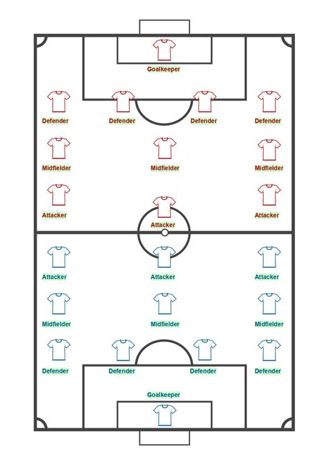 Soccer Lineup Template 2