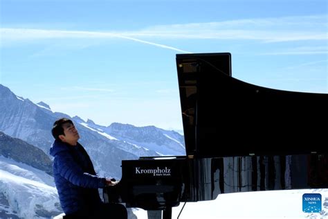 Chinese Pianist Lang Lang Performs At Highest Railway Station In Europe