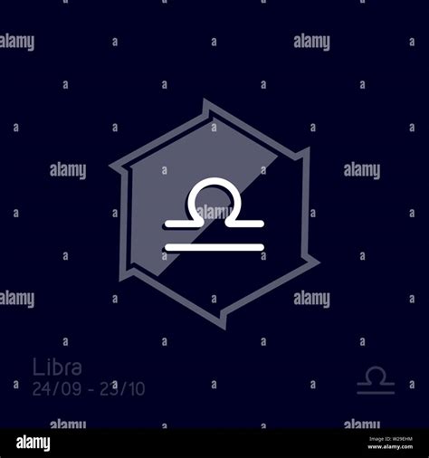 Libra Zodiac Sign Astrology Symbol Vector Illustration Simple Vector