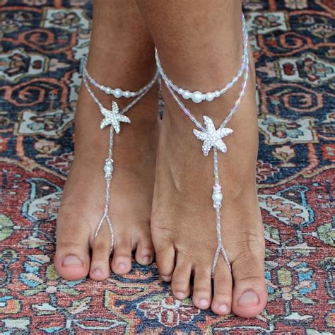 Barefoot Sandals Beach Wedding Sandal Starfish Barefoot Sandal Etsy
