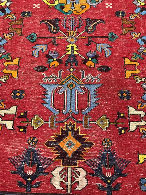 Lot Persian Floral Motif Hand Woven Wool Rug
