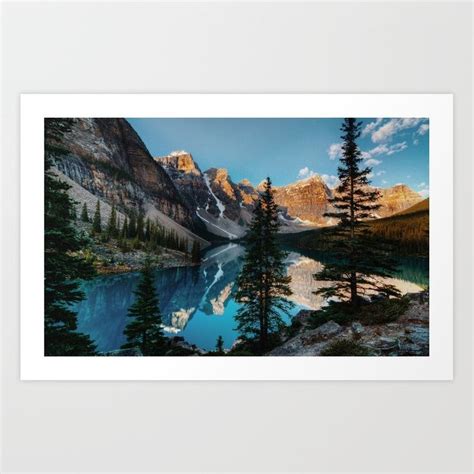 Buy Moraine Lake Canada Art Print By Hunterofwoods Worldwide Shipping