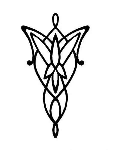 Arwen Evenstars Symbol Lord Of The Rings Tattoo Elvish Tattoo Lotr