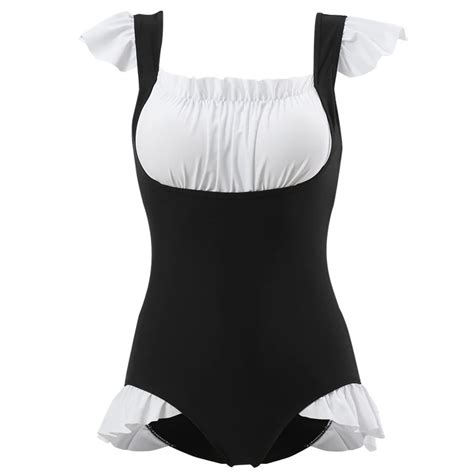 2022 japanese sukumizu hot sale cosplay sexy costumes swimwear maid classical ruffle edge outfit