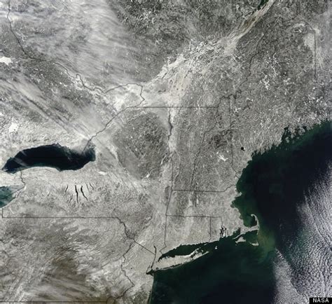 Satellite Image Of Snow Northeast Winter Storm Caught On Camera Huffpost