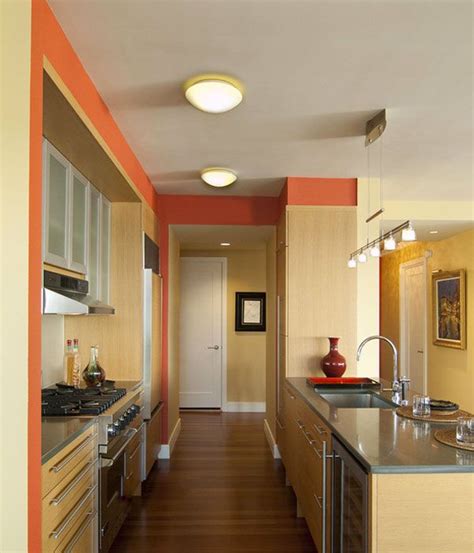 Orange Kitchen Accents Get The Look Galley Kitchen Design Kitchen