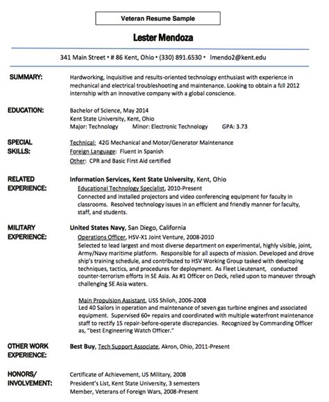 12 Military Veteran Resume Samples For Your Needs