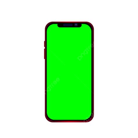 Green Screen Iphone 13 Smartphone With Transparent Background Green