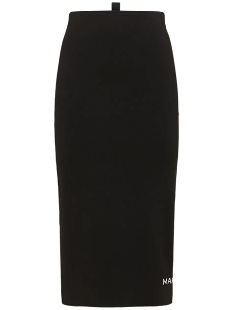 Marc Jacobs The The Tube Viscose Blend Skirt In Black Modesens