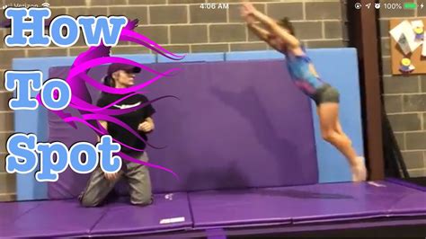 How To Spot Gymnastics Cheerleading Beginner Front Tumbling Youtube