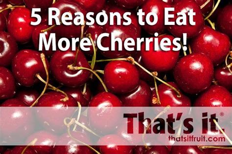 5 Healthy Reasons To Eat Cherries Healthy Snack Bars Cherry Eat