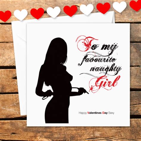 Personalised My Favourite Naughty Girl Happy Valentines Day Card For