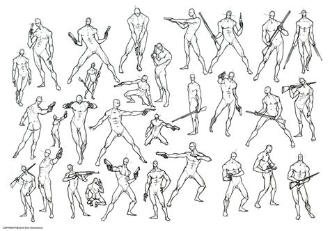 Male Poses Drawing Drawing Image