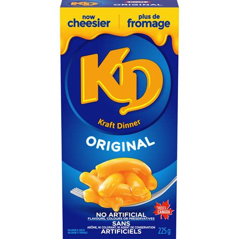 The secret to a good, baked macaroni and cheese is a crispy top that covers a soft, creamy bottom. Kraft Dinner Original Macaroni & Cheese | Walmart Canada