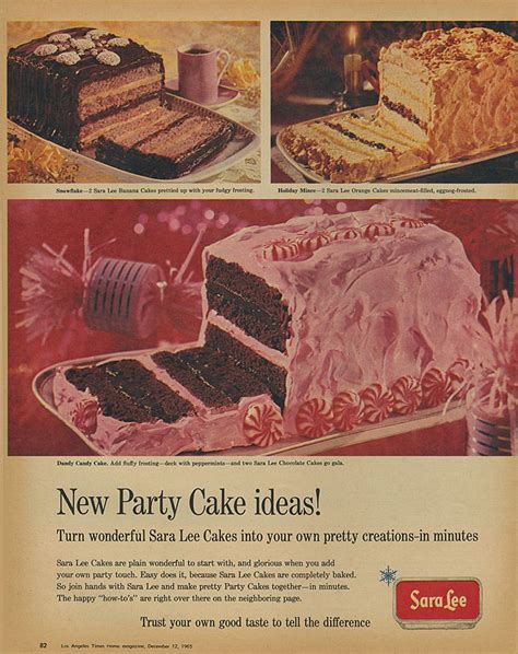 Sara Lee Cakes Vintage Dessert Vintage Baking Vintage Recipes