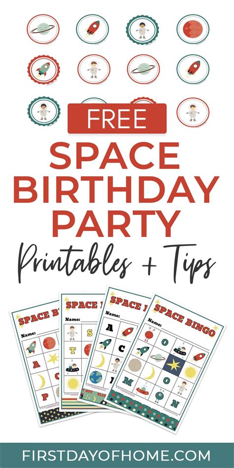 Space Birthday Party Free Printables Printable Templates