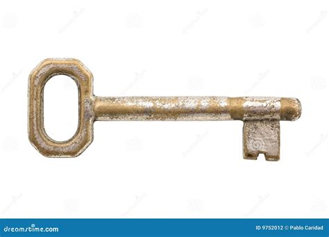 Old Metal Key Isolated Stock Photography Image 9752012