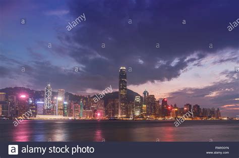 Buildings On Victoria Harbour Hong Kong China Stock Photo Alamy