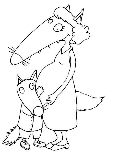 Ptit_Loup_Et_Maman_Encinte_1 (1214×1684)  Loup concernant Coloriage