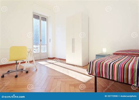 Single Bedroom Simple Interior Design Stock Photo Image Of Bedroom