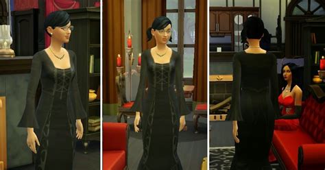 My Sims 4 Blog Ts2 To Ts4 Cassandra Goth Dress By Kiara Zurk