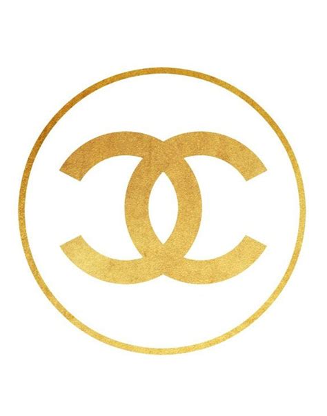 Gold Chanel Logo Coco Chanel Art Gold Print Printable Art Etsy